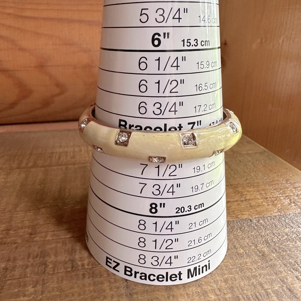 Set of 3 Red, White & Blue Enameled Bangles Hinged Patriotic Clamper Bracelet - Picture 10 of 15